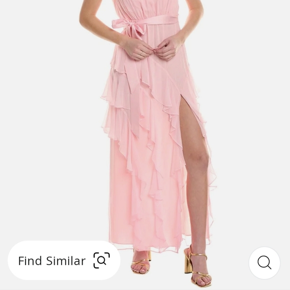 Pink gorgeous flowey dress only worn once - Picture 2 of 4